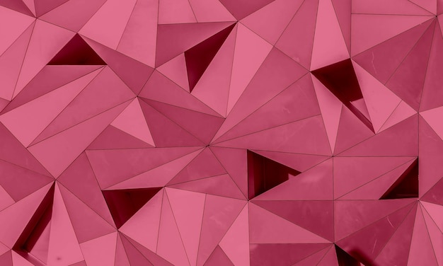 Abstract 3d geometric background design Dark Red Pink Color