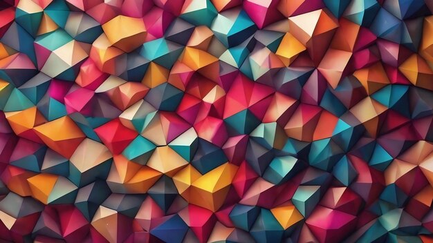 Abstract 3d geometric polygon facet background mosaic made by edgy triangles