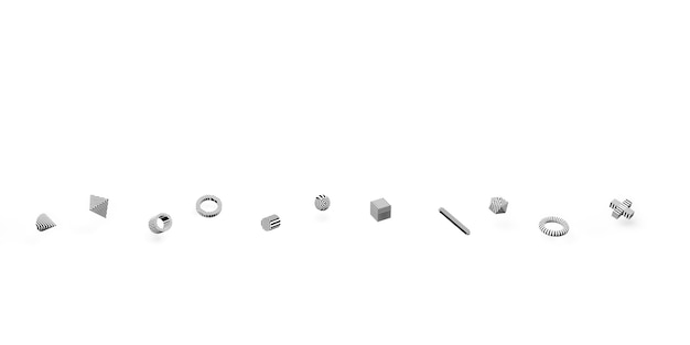 Абстрактные 3d геометрические фигуры Простой фон с кубиками Минимальный стиль 3d иллюстрации