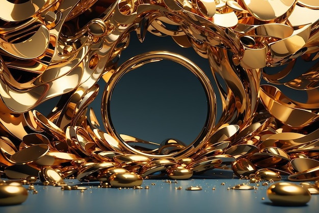 Photo abstract 3d gold background