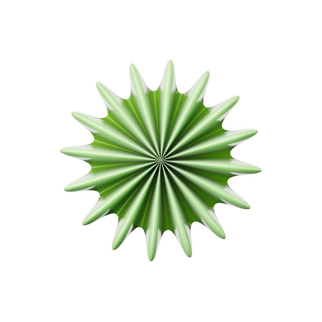 Abstract 3D Icon Illustratie groen en metaal