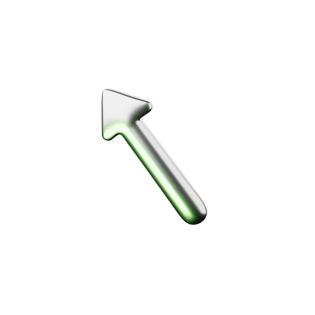 Abstract 3D Icon Illustration green and metal