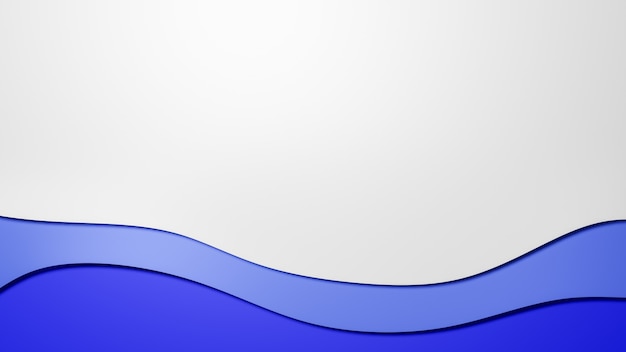 abstract 3d illustration blue and white color background