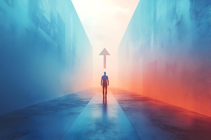 Photo abstract 3d illustration path to success