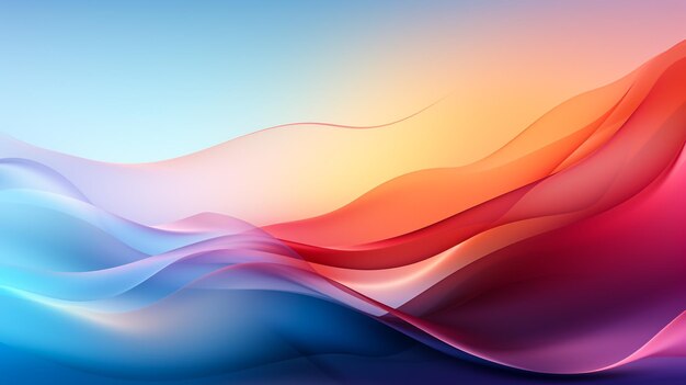 An abstract 3d image of digital waves in shades of pink blue and purple wave illustration