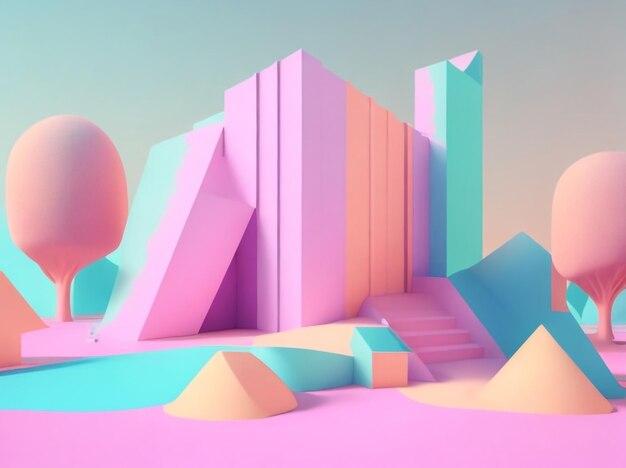 Abstract 3D Landscape Data Concept