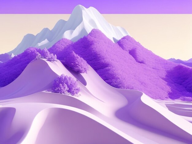 Abstract 3d landscape data visualization concept