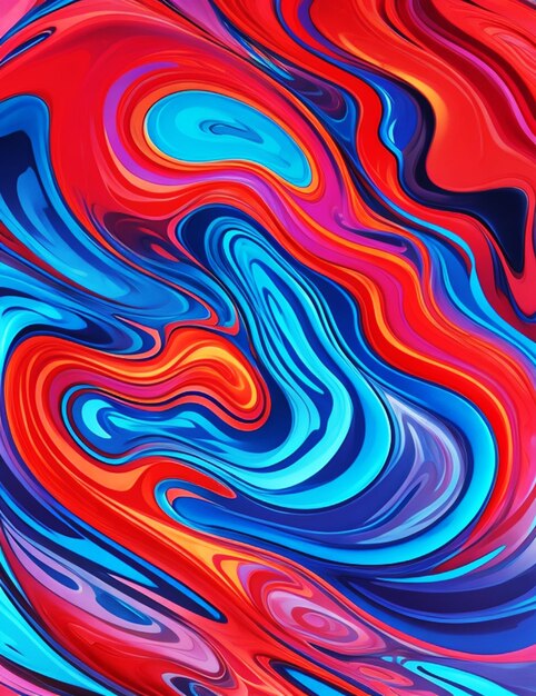 Abstract 3D liquid shape vibrant gradient color background