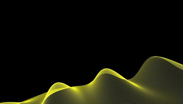 Abstract 3d mesh wave background Futuristic technology style Elegant background for business presentations