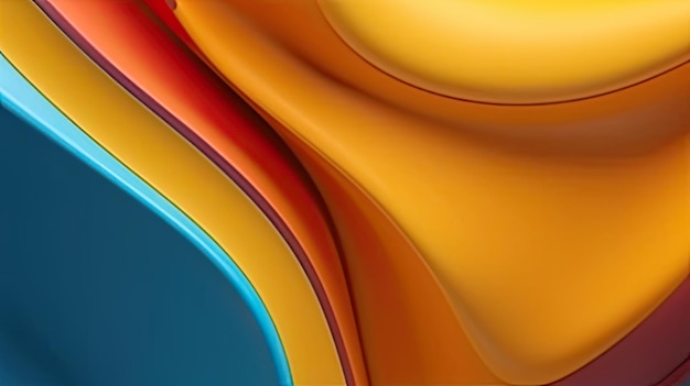 Abstract 3D Metal Background Waves Colorful Background Gradient Texture Background 3D Metal Liquid