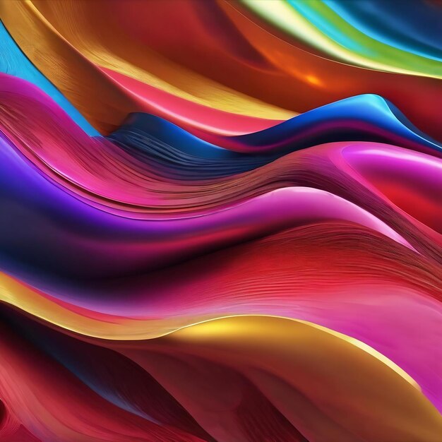 Abstract 3d metal background waves colorful background gradient texture background 3d metal liquid