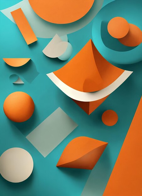 Abstract 3d minimalist art