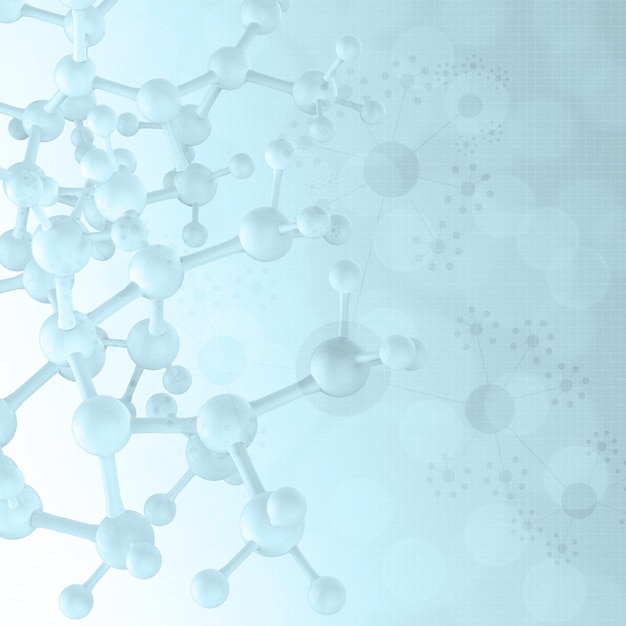 Abstract 3d molecules medical background