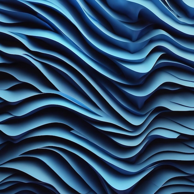 Abstract 3d parametric pattern background blue color