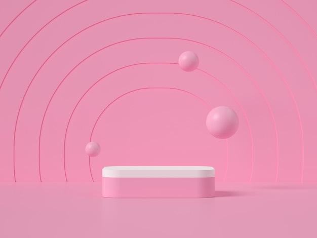 Abstract 3D podium Minimal scene for product display presentation 3d render illustation