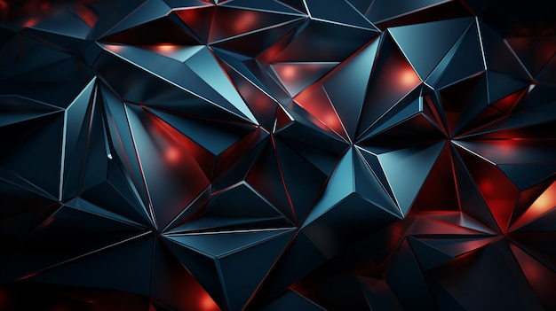 abstract 3d polygon triangle with dark