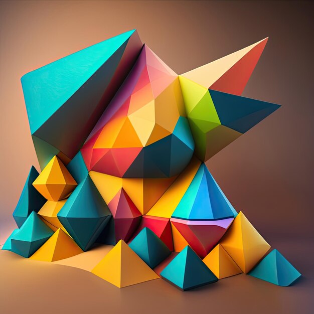 Abstract 3D Polygonal Background