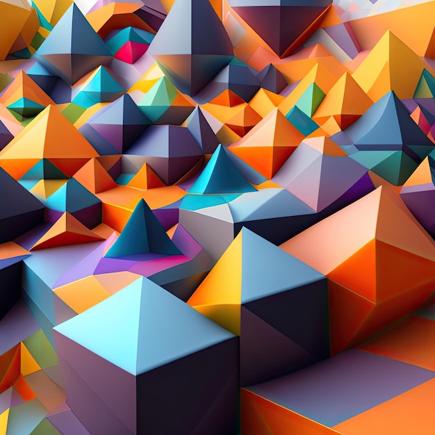 Abstract 3D Polygonal Background