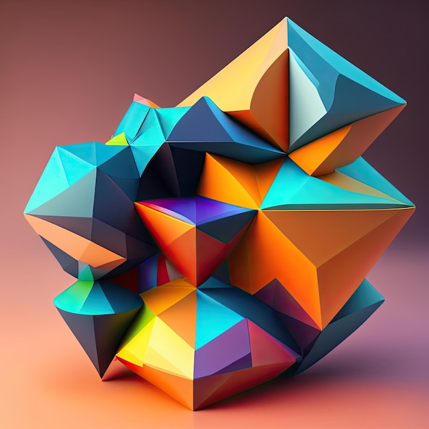 Abstract 3D Polygonal Background