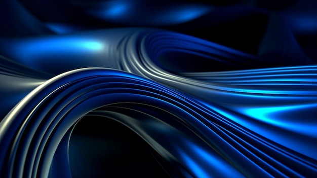 Abstract 3D render blue lines