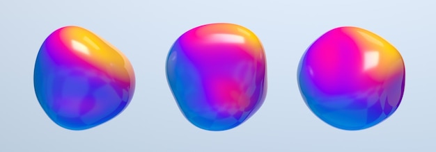 Абстрактный 3D-рендер пузырьков