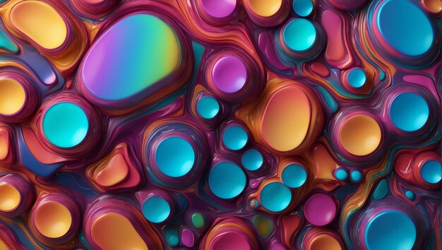 Abstract 3d render iridescent background design