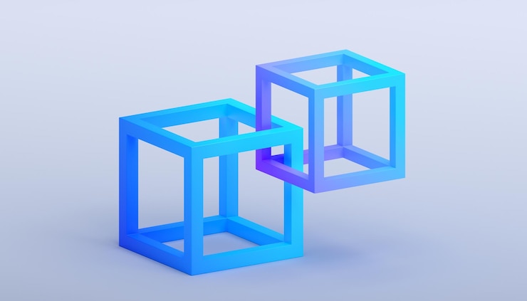 Photo abstract 3d render modern background with geometric shapes graphic design
