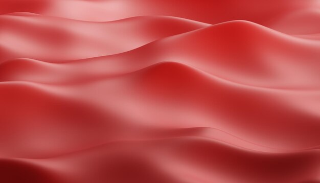 Photo abstract 3d render red wavy background design modern illustration