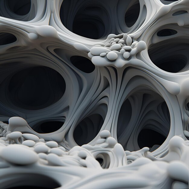 Foto progettazione della forma di render 3d abstract