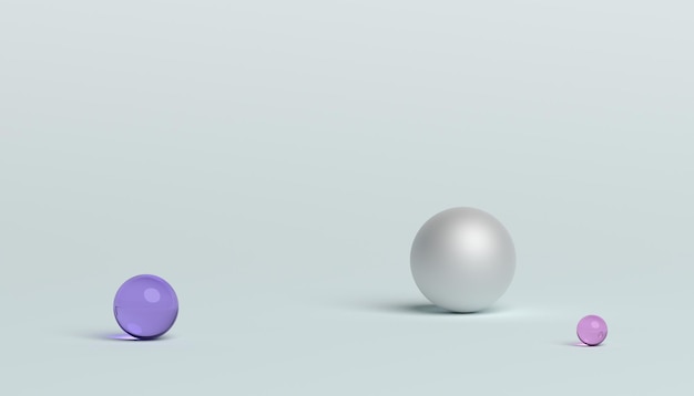 Photo abstract 3d render of spheres