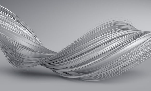 Abstract 3d render of twisted lines modern background design