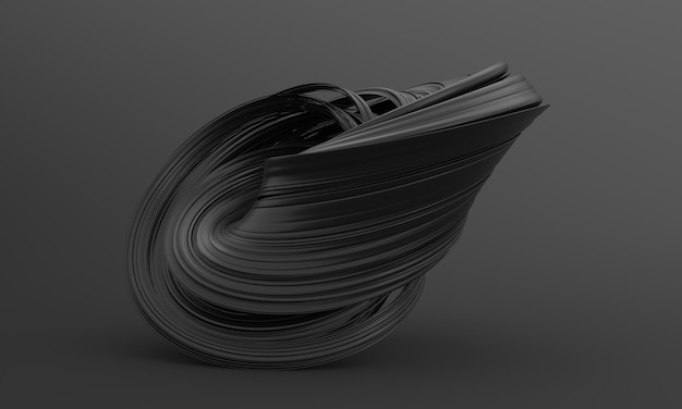 Abstract 3D Render of Twisted Shape