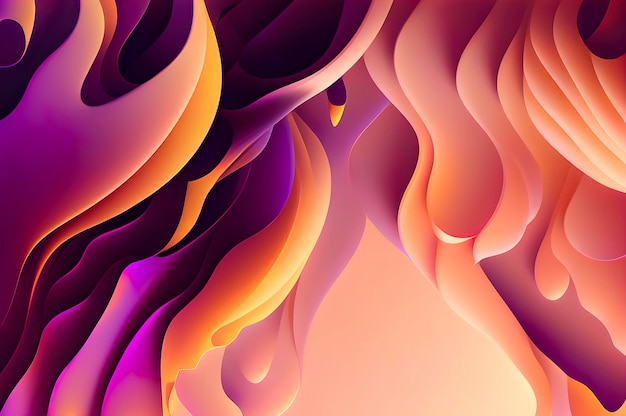 Abstract 3D Render with Organic Rippled Surfaces