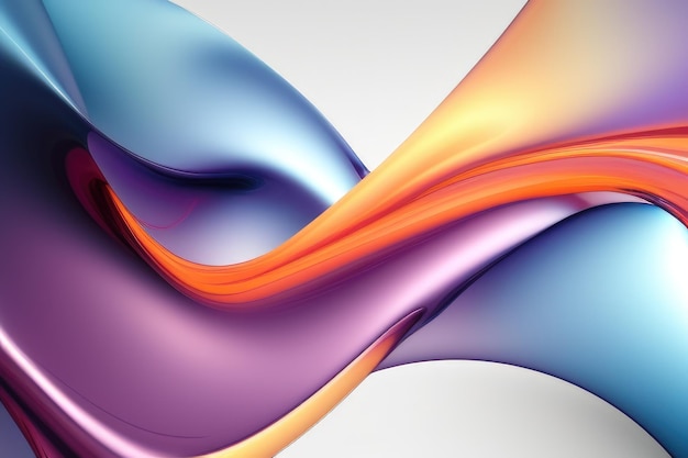Abstract 3d rendered colorful wavy background