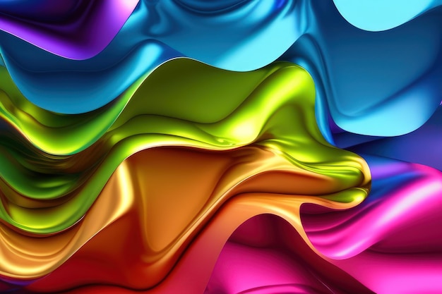 abstract 3d rendered colorful wavy background