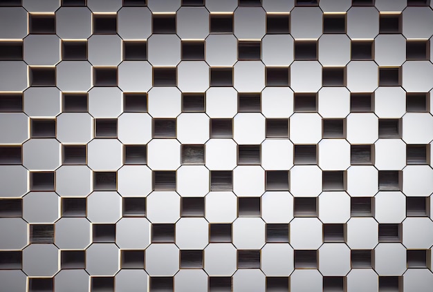 Abstract 3D rendering checkered lines wallpaper background