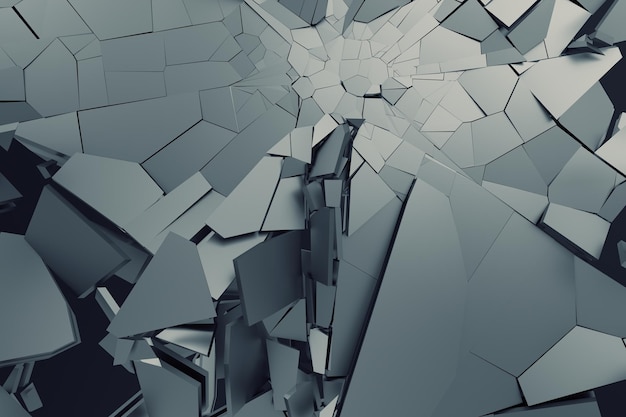 Abstract 3D Rendering of Cracked Surface