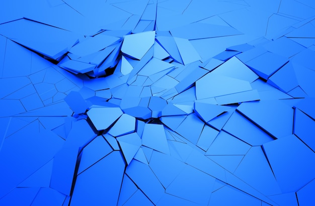 Abstract 3D Rendering of Cracked Surface