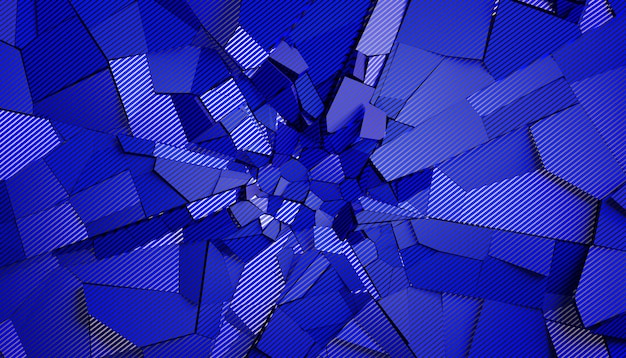 Abstract 3D Rendering of Cracked Surface