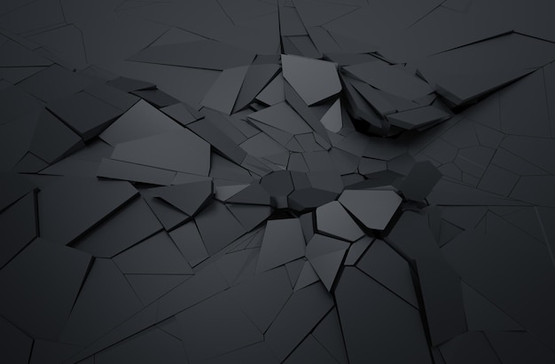 Abstract 3D Rendering of Cracked Surface