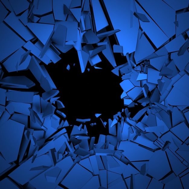 Abstract 3D Rendering of Cracked Surface