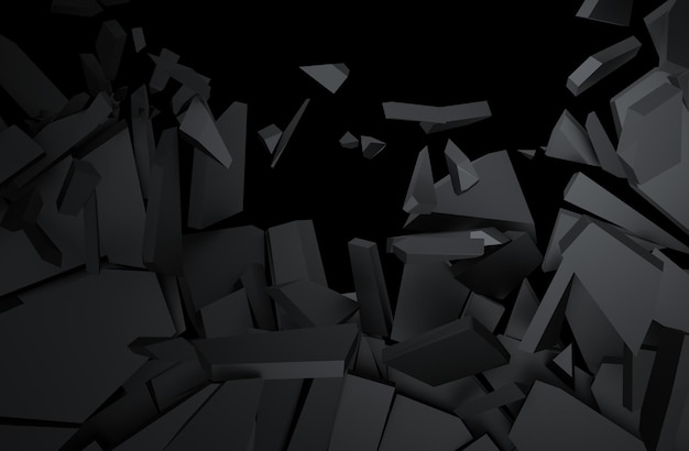 Abstract 3D Rendering of Cracked Surface