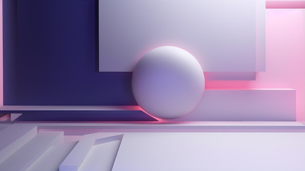 Abstract 3D rendering of geometric shapes Composite