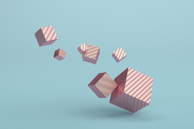 Abstract 3D Rendering of Geometric Shapes