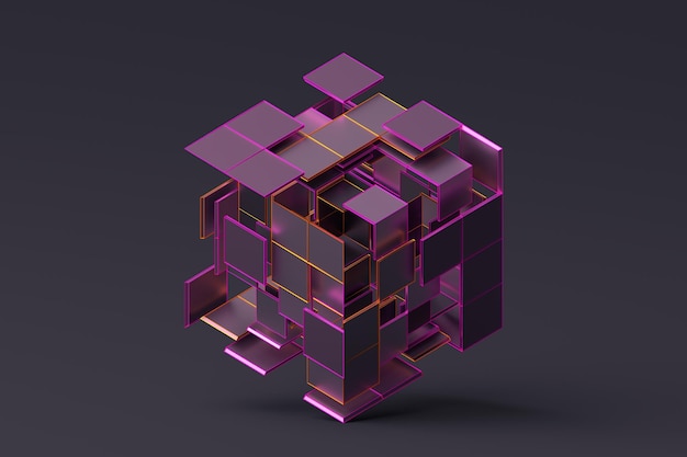 Abstract 3D Rendering of Geometric Shapes