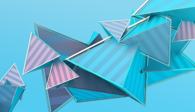 Abstract 3D Rendering of Geometric Shapes