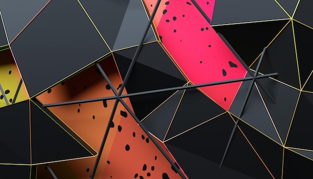 Abstract 3D Rendering of Geometric Surface