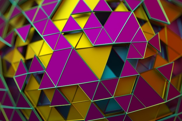 Abstract 3D Rendering of Geometric Surface