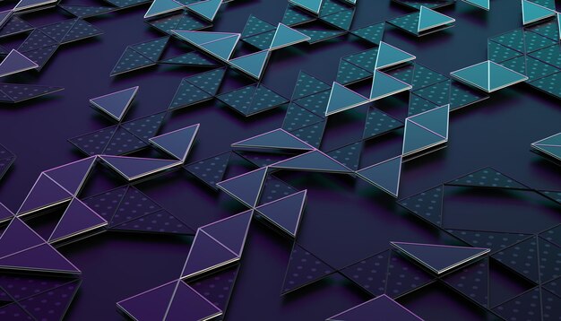 Abstract 3D Rendering of Geometric Surface