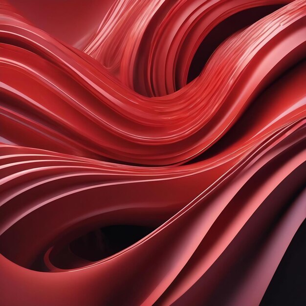 abstract 3d rendering of glossy wavy tube lines background minimal dynamic shape